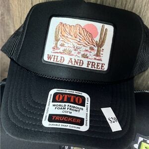 Trucker Hat with wild and free patch